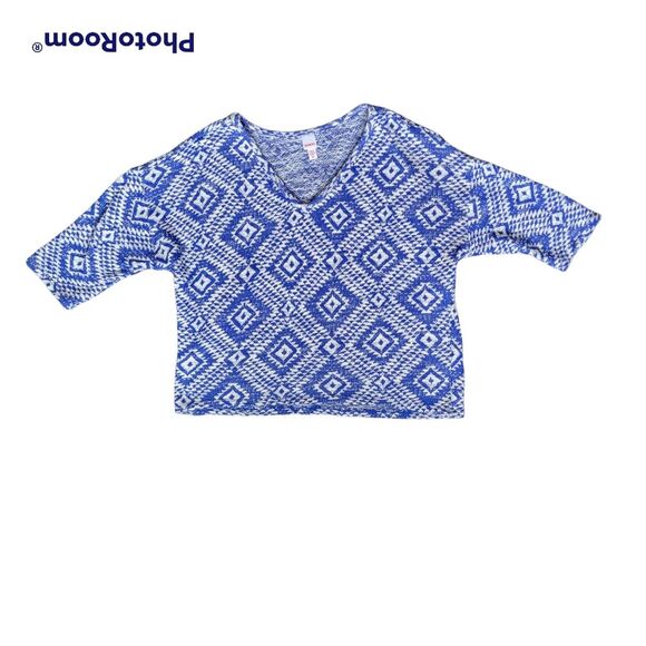 BONGO Blue&White Cropped, 1/2 Sleeve, M - Picture 3 of 9